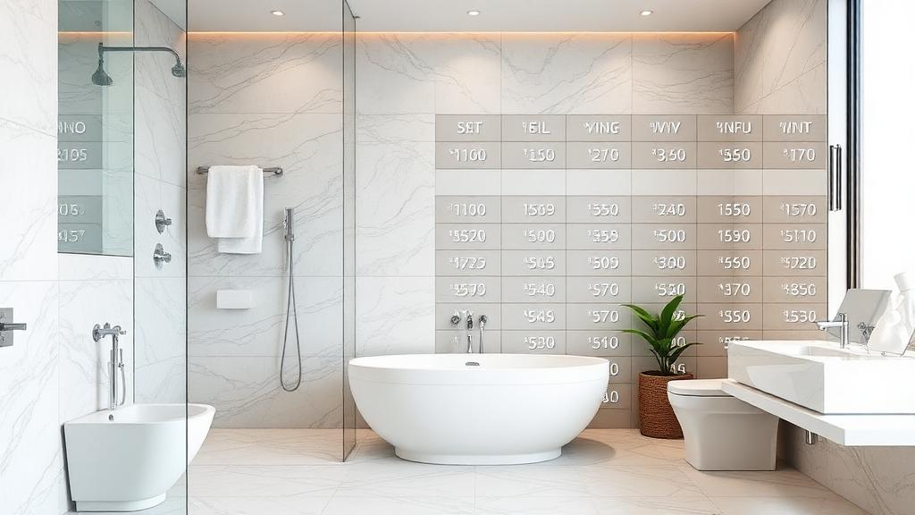 Modern bathroom renovation showing cost breakdown and planning