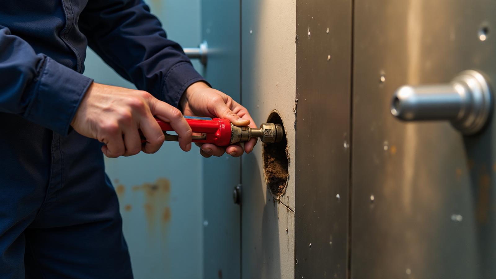 24/7 emergency plumber in Kettering fixing burst pipe - fast response plumbing service in Northamptonshire